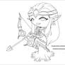 Chibi Queen Zelda - Lines