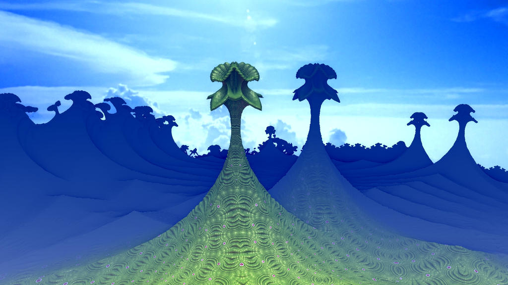 Alien trees by bunnywithrose on DeviantArt