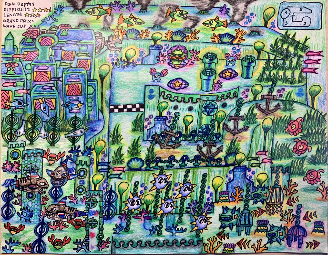 Kirby Air Ride Custom Course: Dark Depths by lavahead1856 on DeviantArt