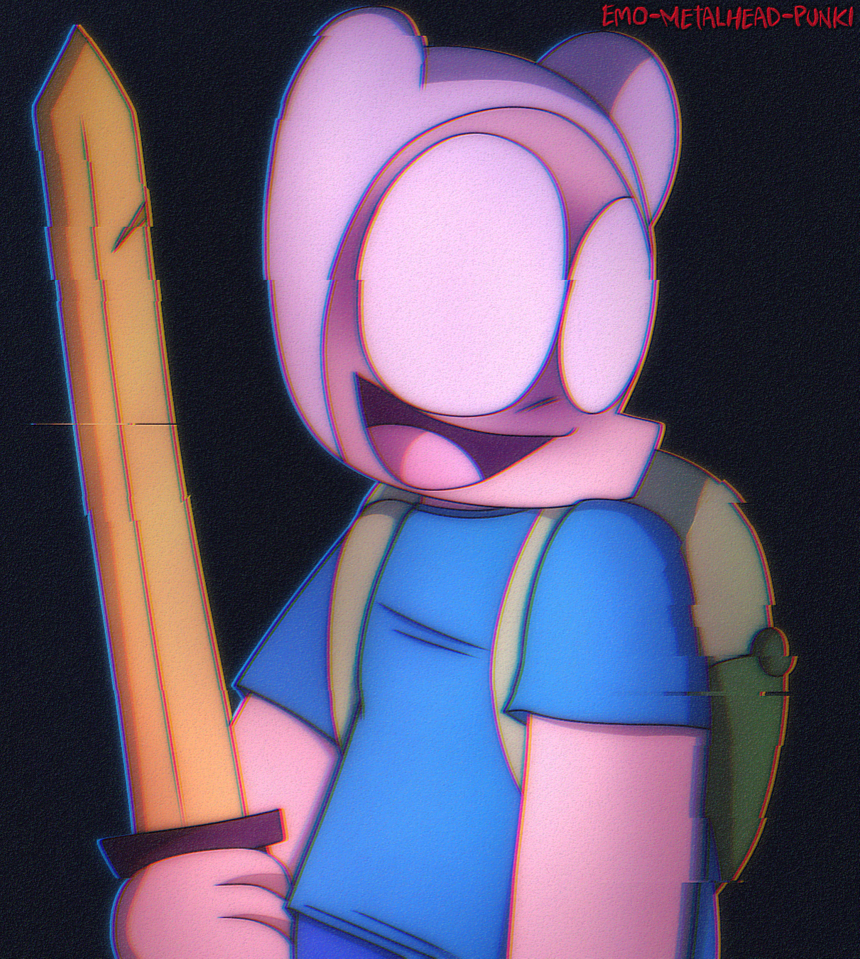 Corrupted Finn The Human - Pibby: Apocalypse by Pokendereltaun on