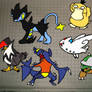 My Pokemon Platinum team (Coloured in Paint)