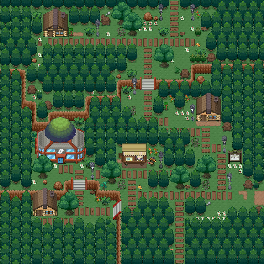 Pokemon Map Conifer Village By Sun Bean On DeviantArt pokemon-map-conifer-village-by-sun-bean-on-deviantart