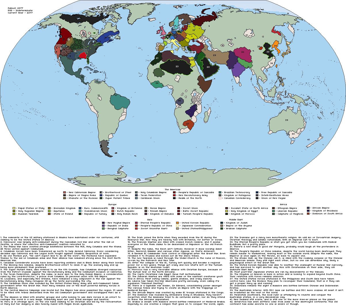 Segment B, World map - Fallout: New Vegas Game Guide