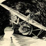 frog in seaplane 'drawing for the son'
