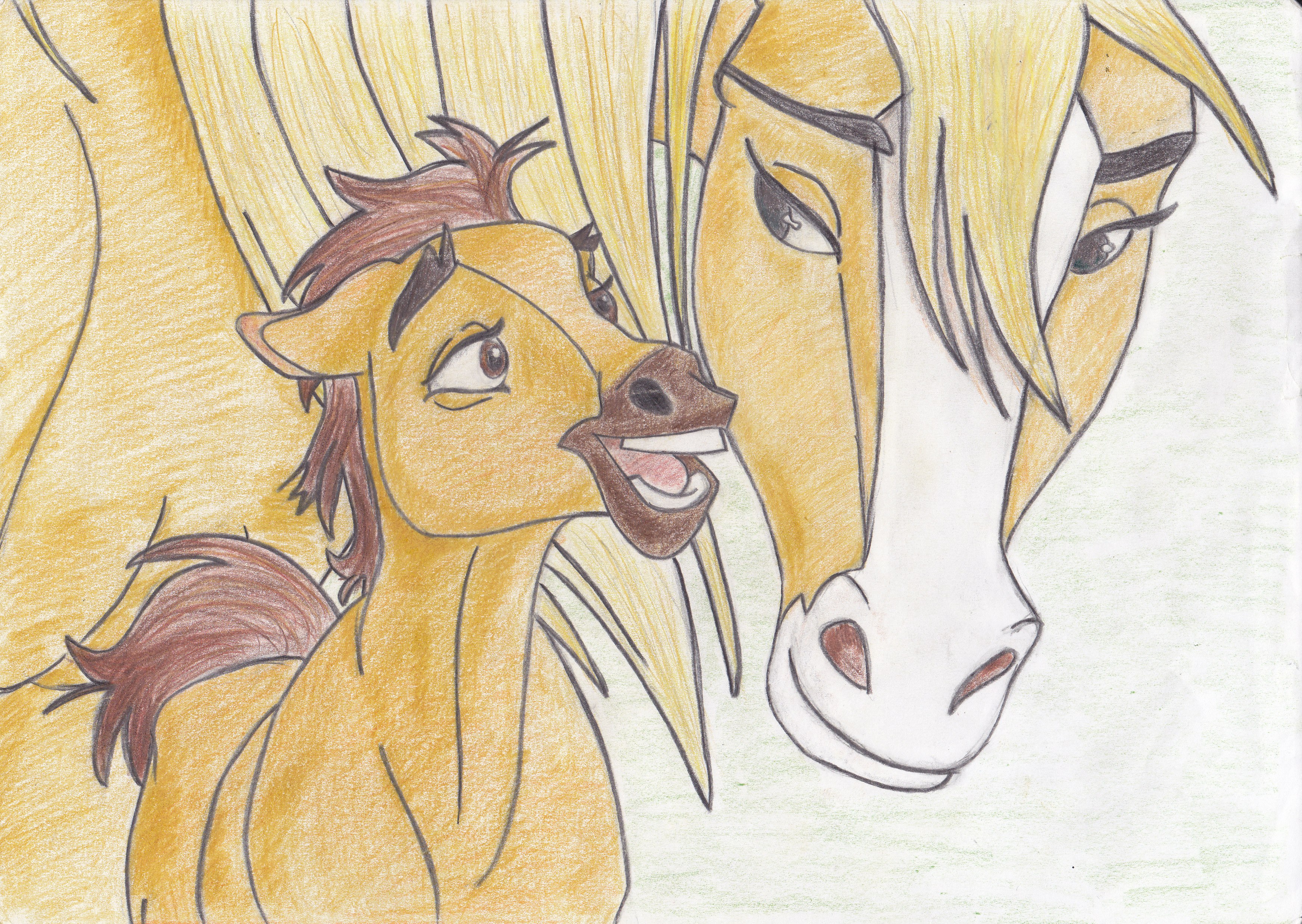 Spirit and his mother by Aleirina
