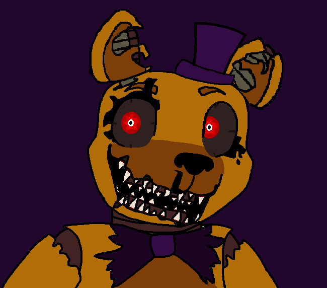 Nightmare Fredbear (again) by themaskedhunter on DeviantArt