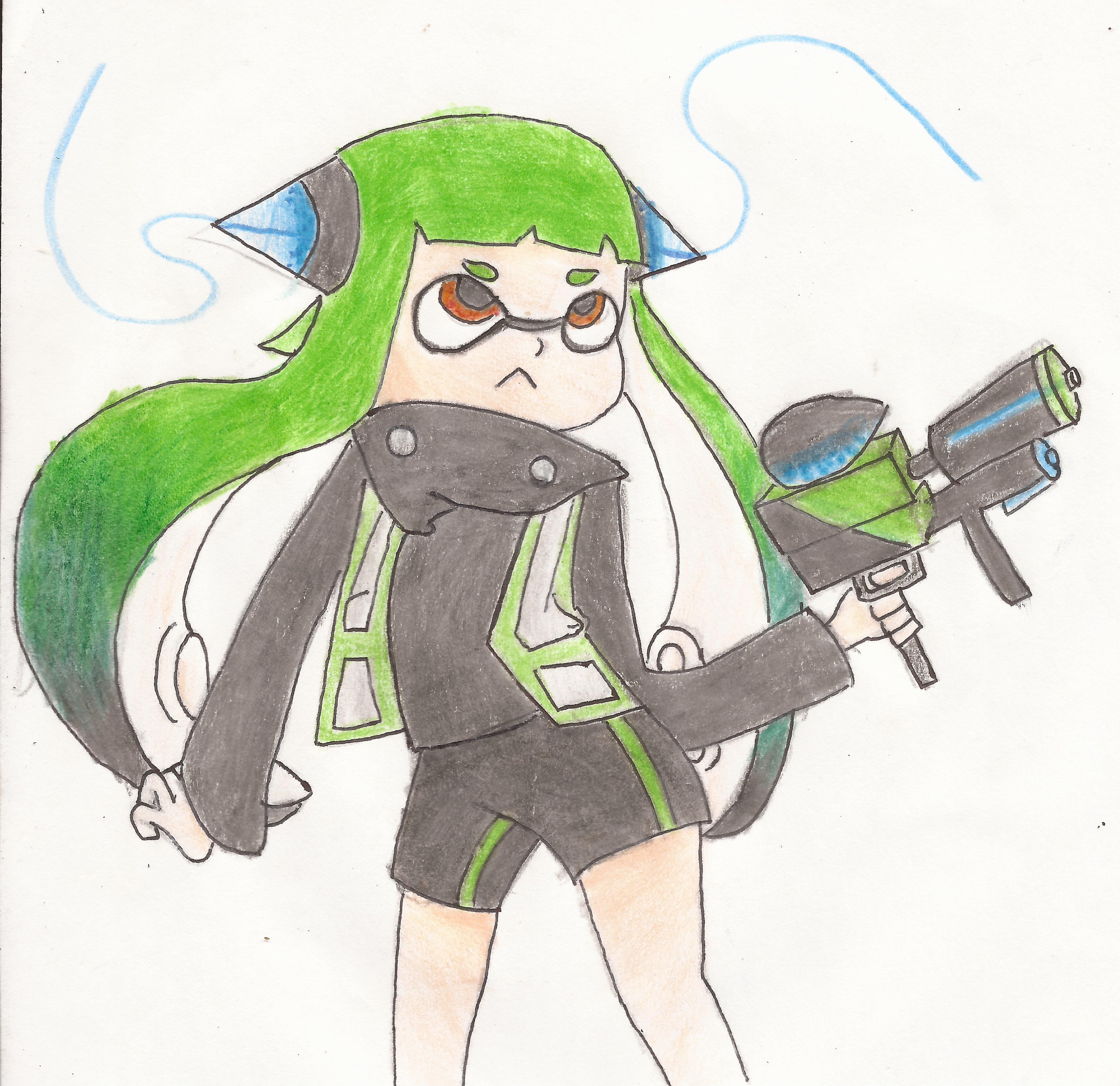 splatoon Inking Girl by KatherineVioleta on DeviantArt