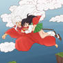 Inuyasha and Kagome - Jumping across