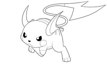 Raichu. :Lineart: