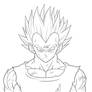 Majin Vegeta - Dmg. :Lineart: