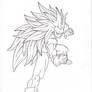 SSj3 Fighting Pose. :Sketch: