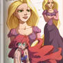 Rapunzel + Ariel Colour Sketch