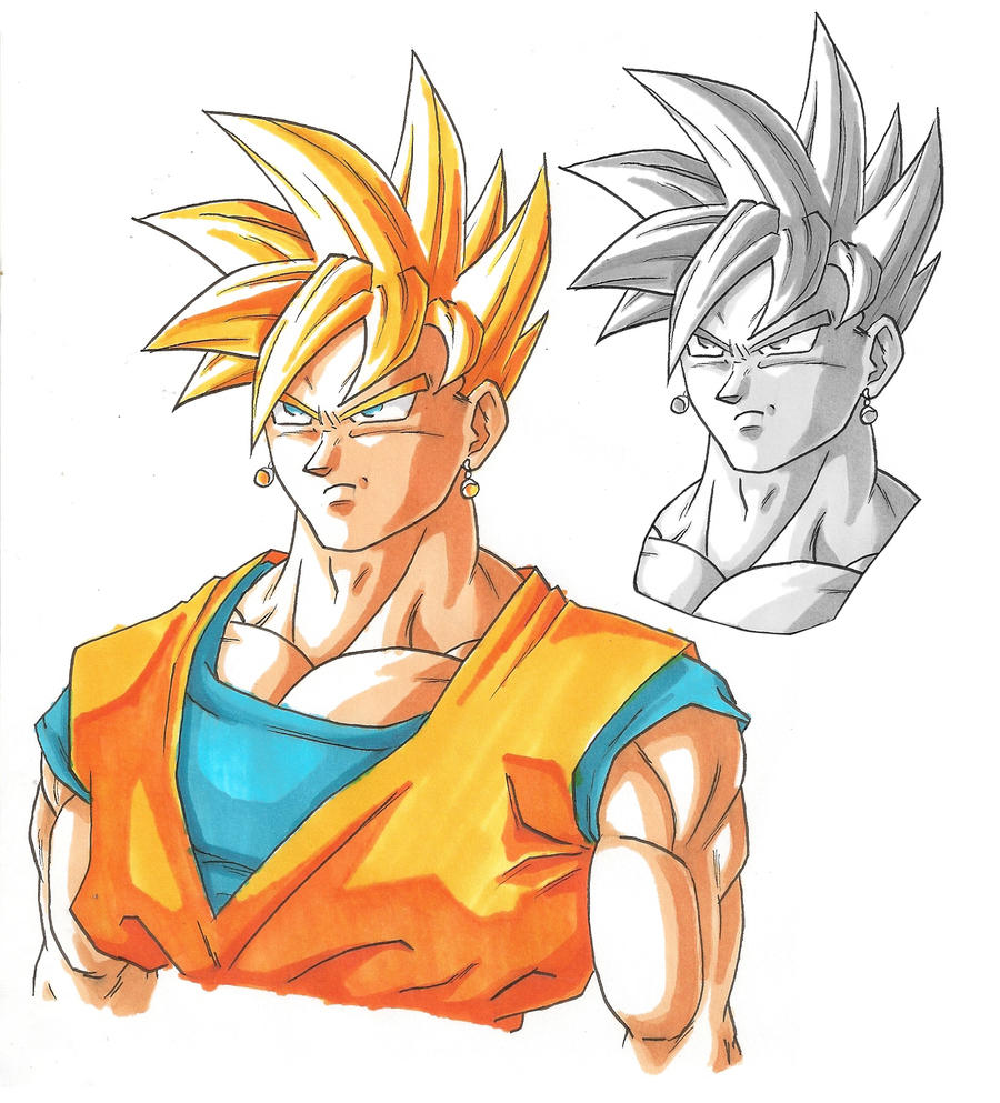 Goku and Gohan Potara Fusion by moxie2D on DeviantArt