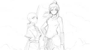 Aang and Korra :Sketch: