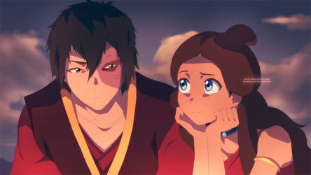 Zuko and Katara Campfire