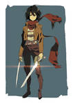 Day 9 | Mikasa Ackerman by moxie2D