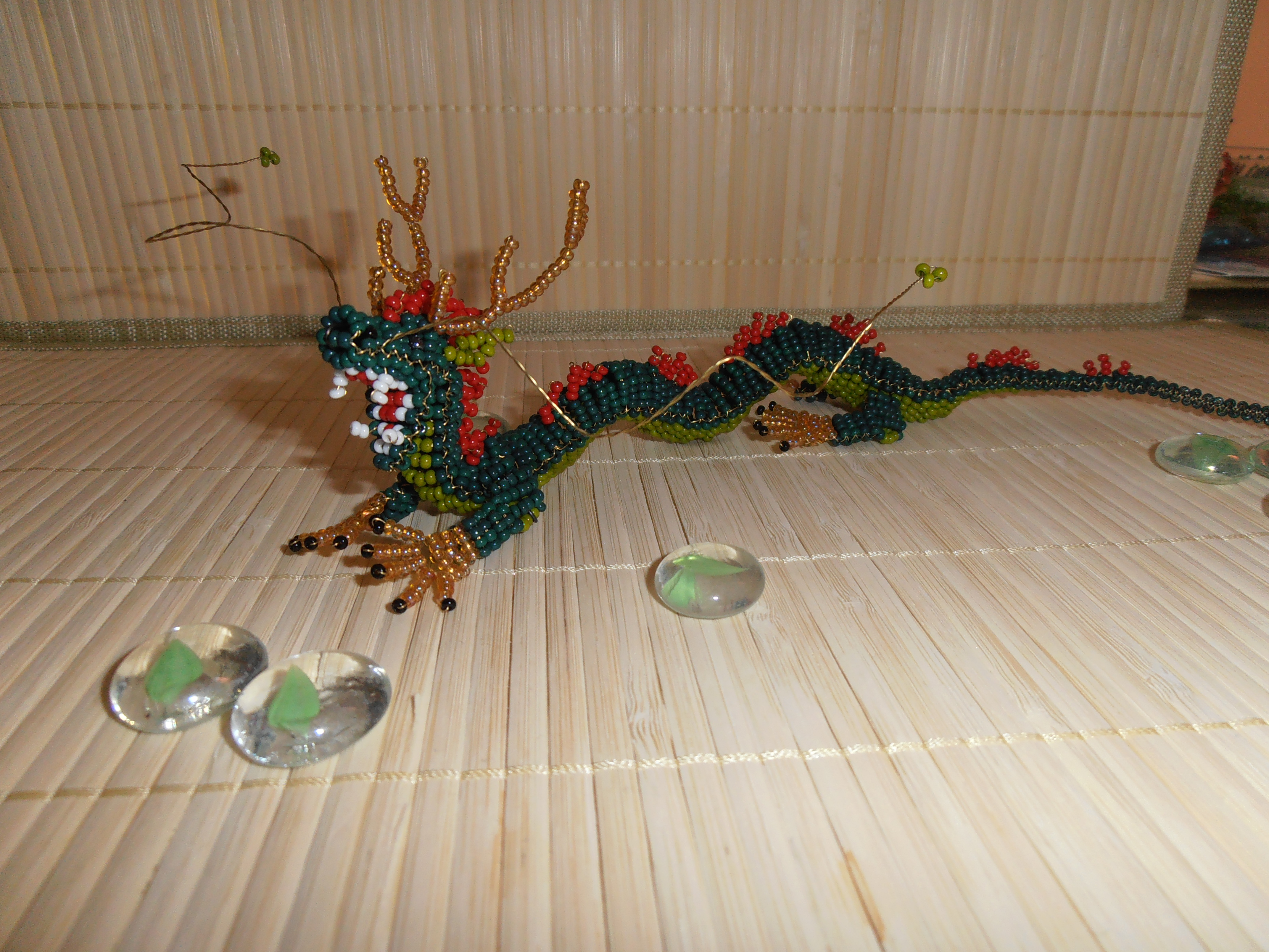 Beaded chinese-dragon