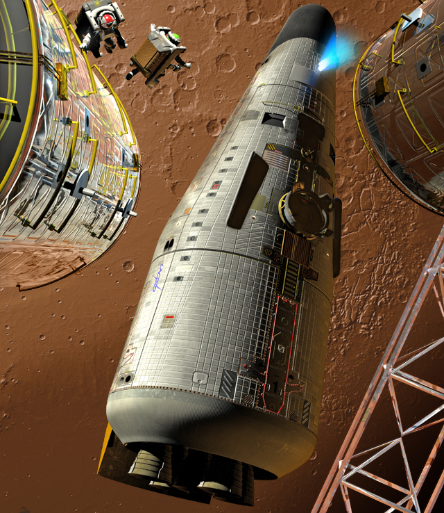 Mars Shuttlecraft Departing