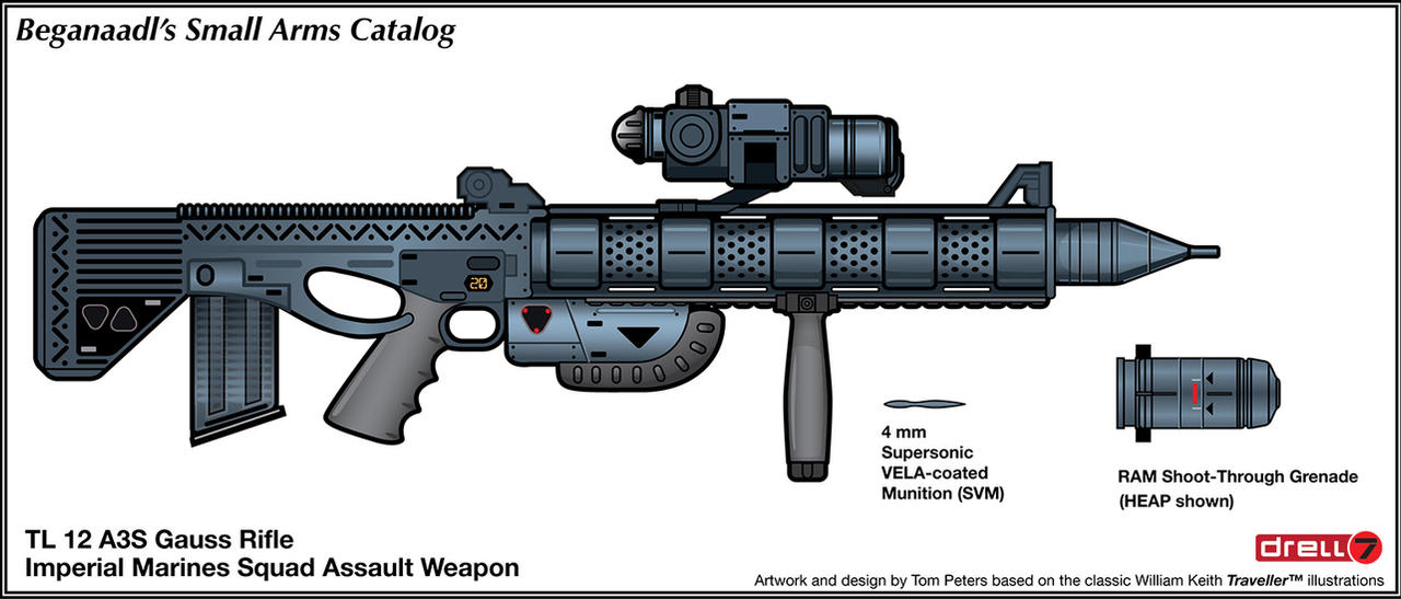 Gauss Rifle Blueprint Gauss Rifle Concept by Thomas-Peters on DeviantArt