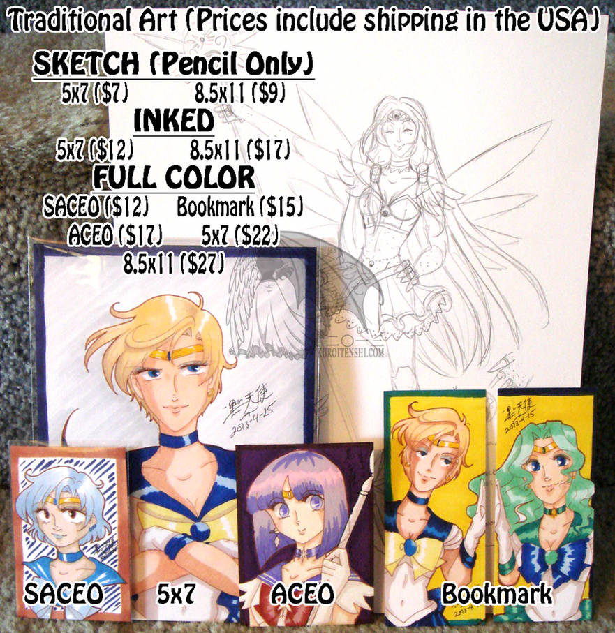 Traditional Commission Prices: OPEN by kuroitenshi13