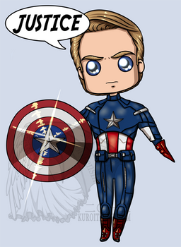 Chibi Steve says JUSTICE