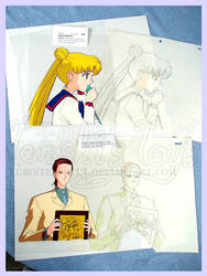 Sailormoon Sailorstars Usagi and Taiki CELs