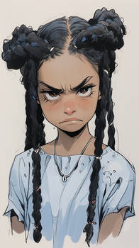 Frowning girl