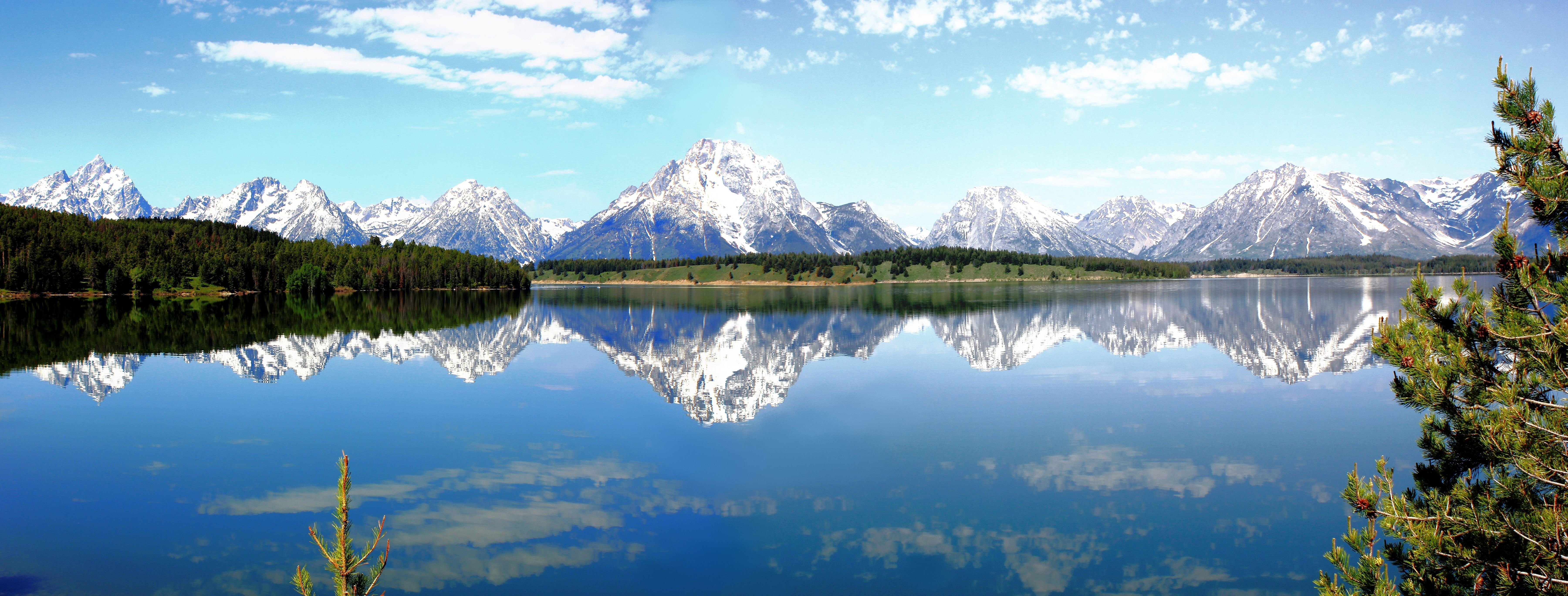 Panarama Grand Tetons and Jackson Lake