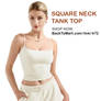 Square Neck Tank Top Summer
