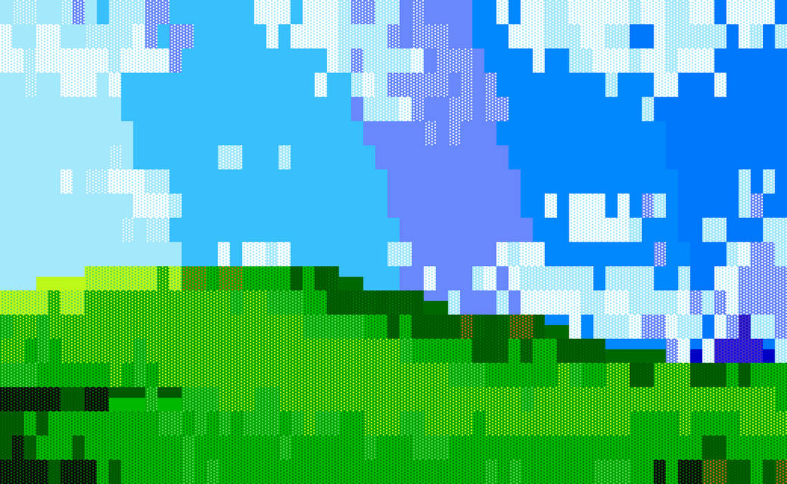 Windows xp Wallpaper (Bliss) ANSI Art by spaghetti1337 on DeviantArt