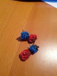 Burnt Rose polymer clay earrings by smileswhenever