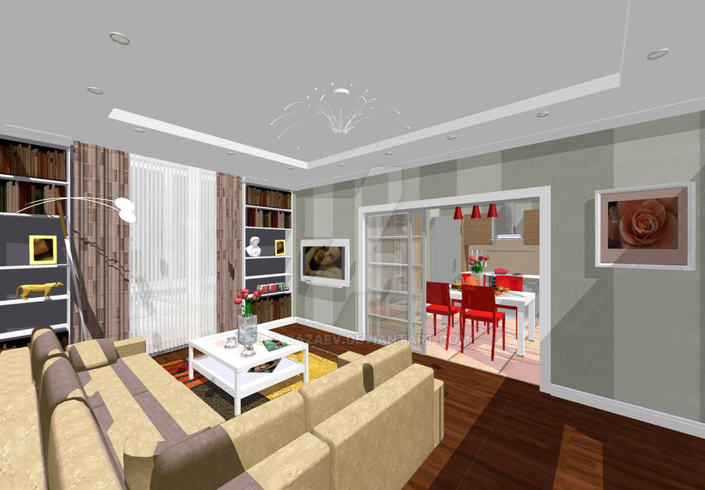Design Project (interior of the apartment) by AlexBazaev on DeviantArt