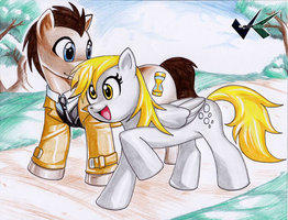 Dr. Hooves and Derpy