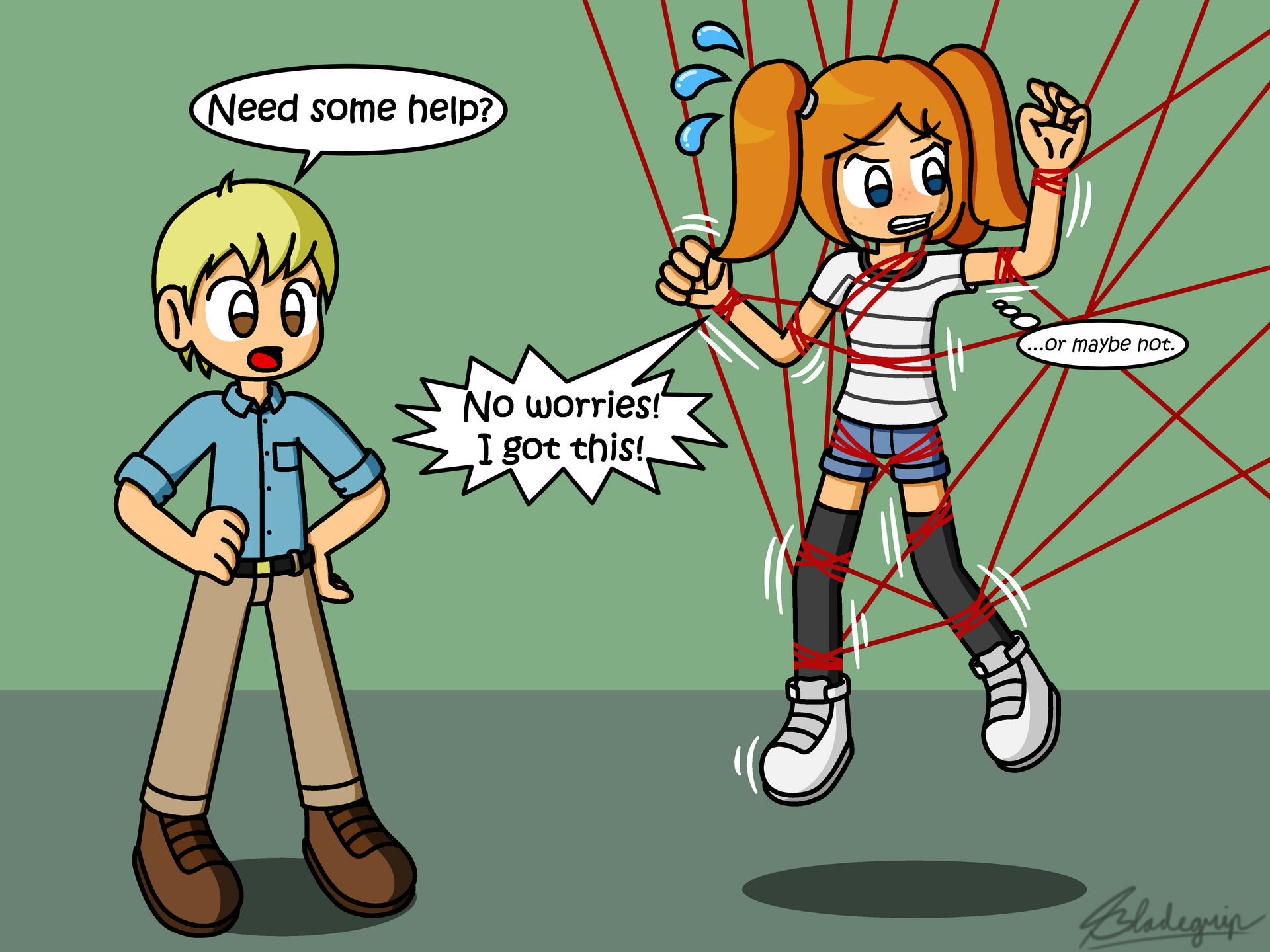 Tangled Up During Practice by 00m on DeviantArt