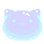 F2U: Glowing Blue Neko Blob Icon by cENtRosEMa