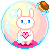F2U: Pixel Bunny Love Icon