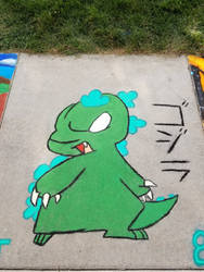 Godzilla (Chalk Drawing)