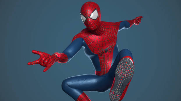 The Amazing Spider-Man 3D Render Close-Up