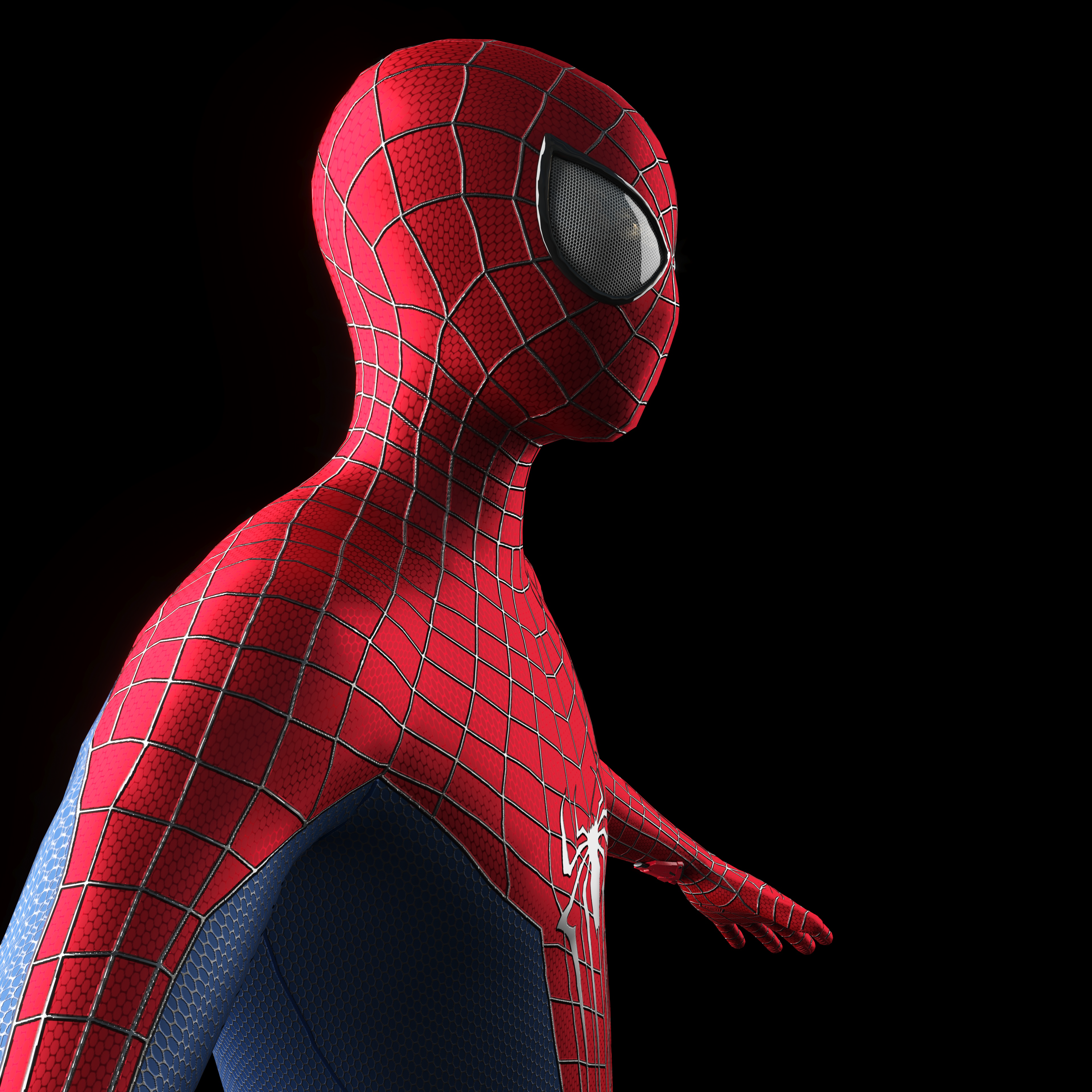 Spider Costume in The Amazing Spider 2 with 3D Emblems