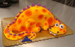 Orange dragon cake by JillyfishDeLaCubozoa