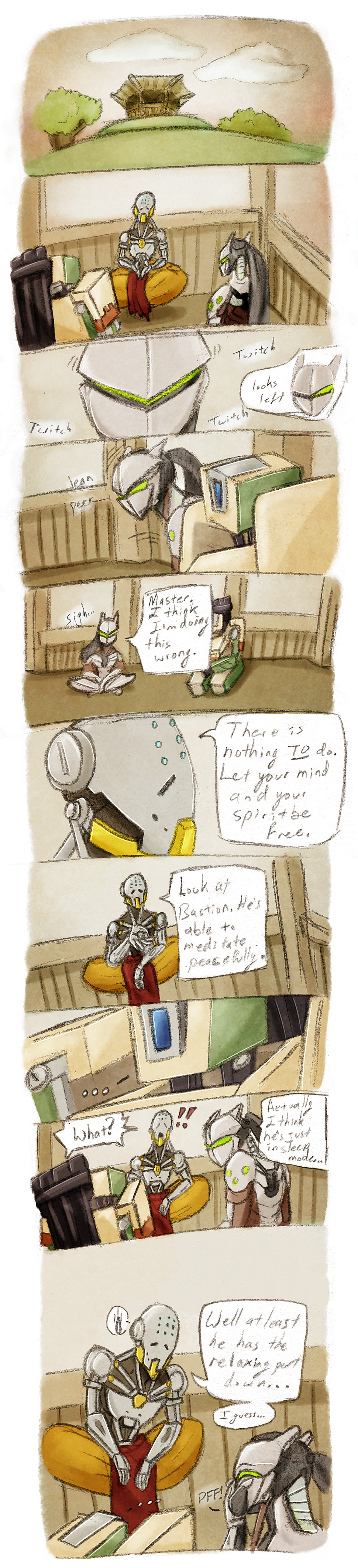 Genji has Trouble Meditating [comic]