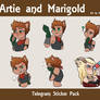 Artie and Marigold stickers