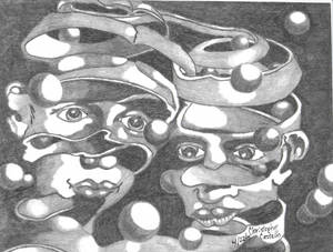 Escher's Ribbon Faces