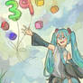 Watercolor Style? - Happy B-Day Miku!