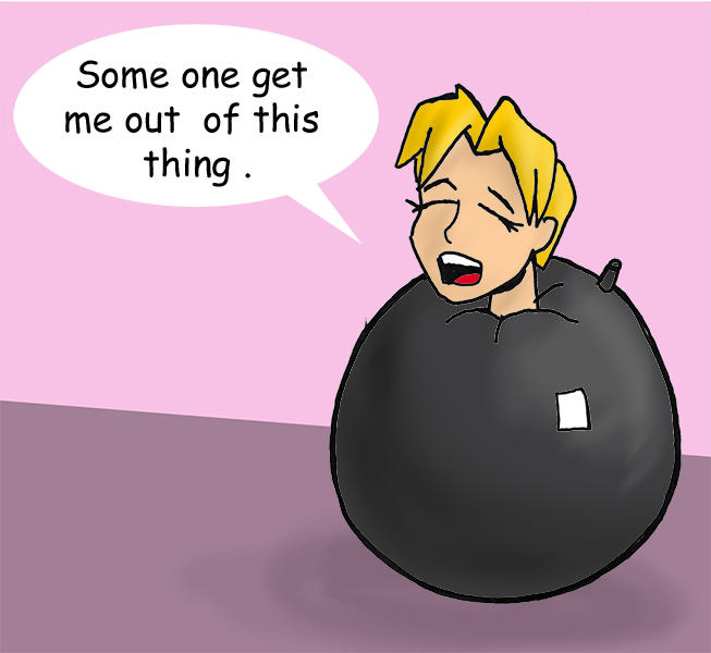 girl in rubber ball by chaos-07 on DeviantArt