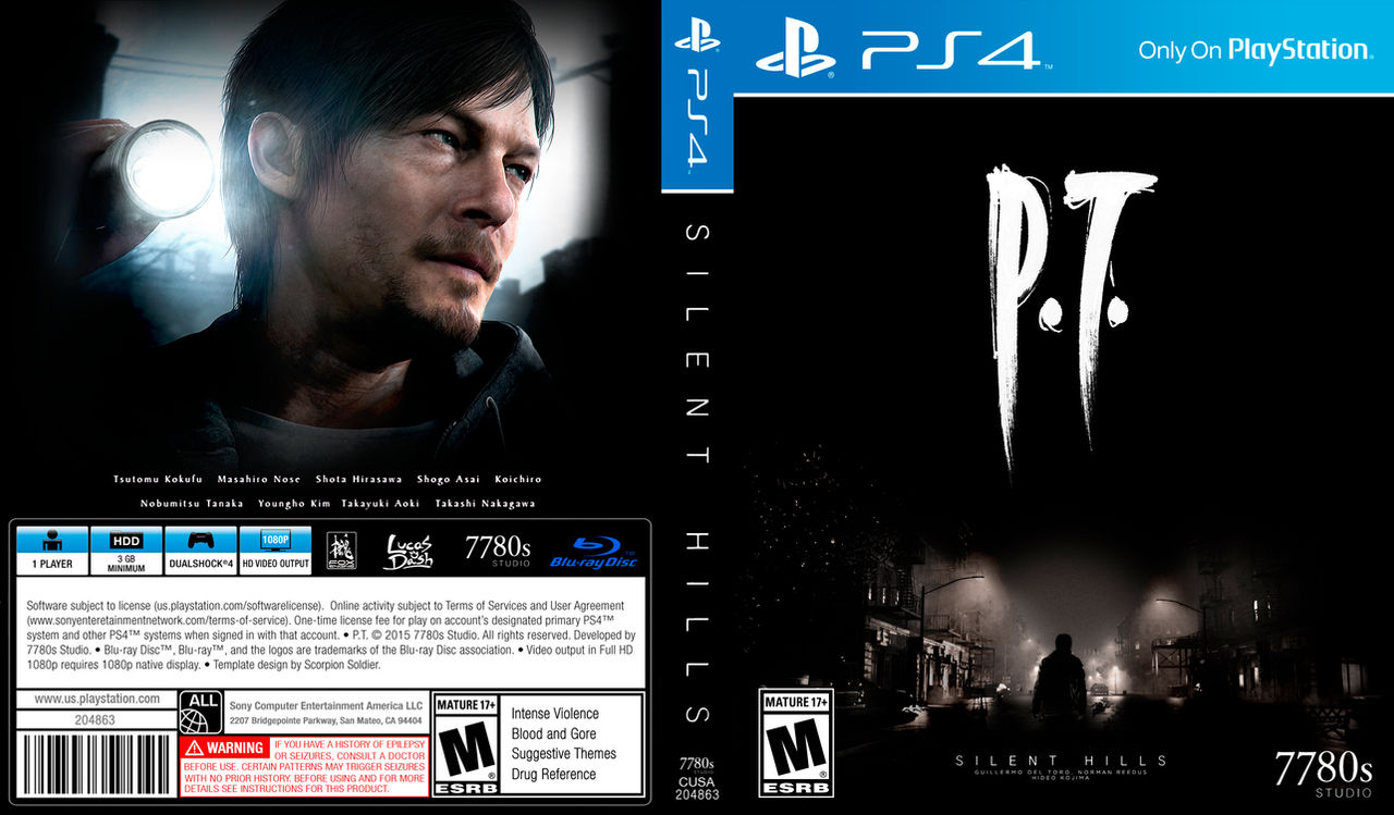 Silent Hills P.T. - Retail PS4 Game Cover by LucasDash-dA on DeviantArt
