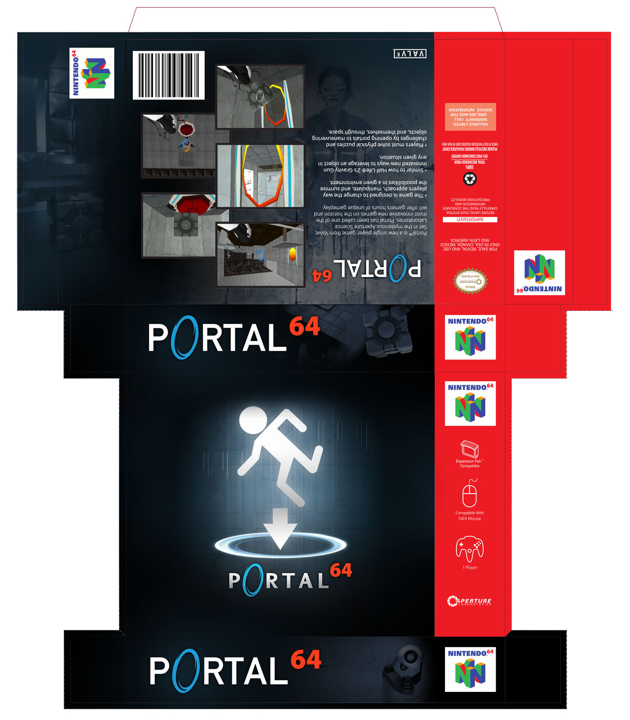 Portal 64 N64 Box Art by LucasDashdA on DeviantArt