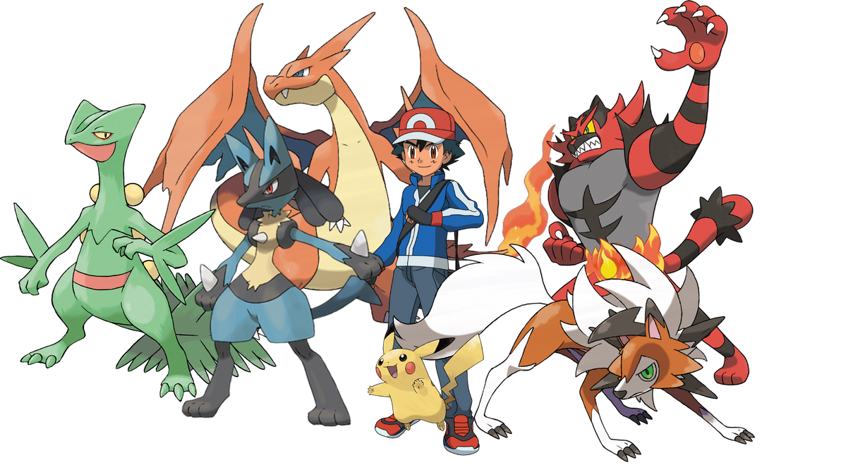 Composite-Verse's Ash Ketchum's Pokemon team by NinjaFan266 on DeviantArt