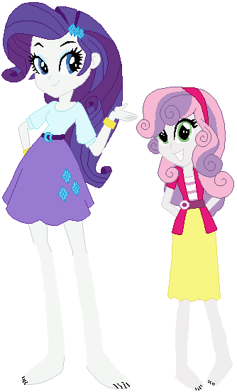 Equestria Girls Rarity and Sweetie Belle