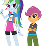 Equestria Girls Rainbow Dash and Scootaloo